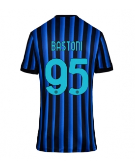 Inter Milan Alessandro Bastoni #95 Maglia Gara Casa Repliche 2025-26 Donna Maniche Corte